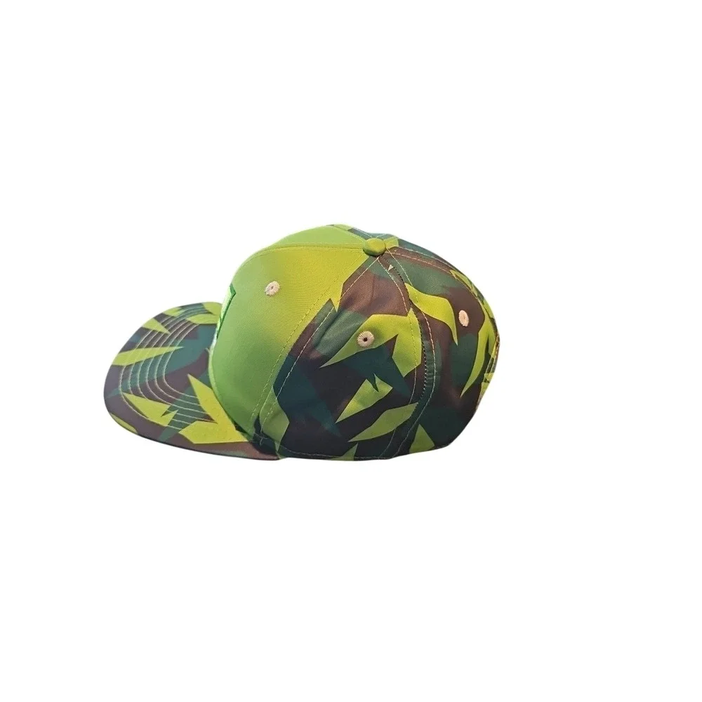 Mdl Mtn Dew‎ Green League Adult Trucker Cap Hat Green Printed Flat Bill Snapback